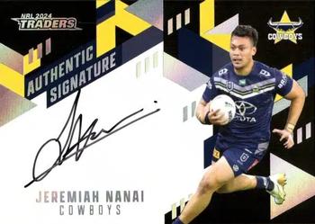 2024 NRL Traders Titanium - Authentic Signatures Black #AB10 Jeremiah Nanai Front